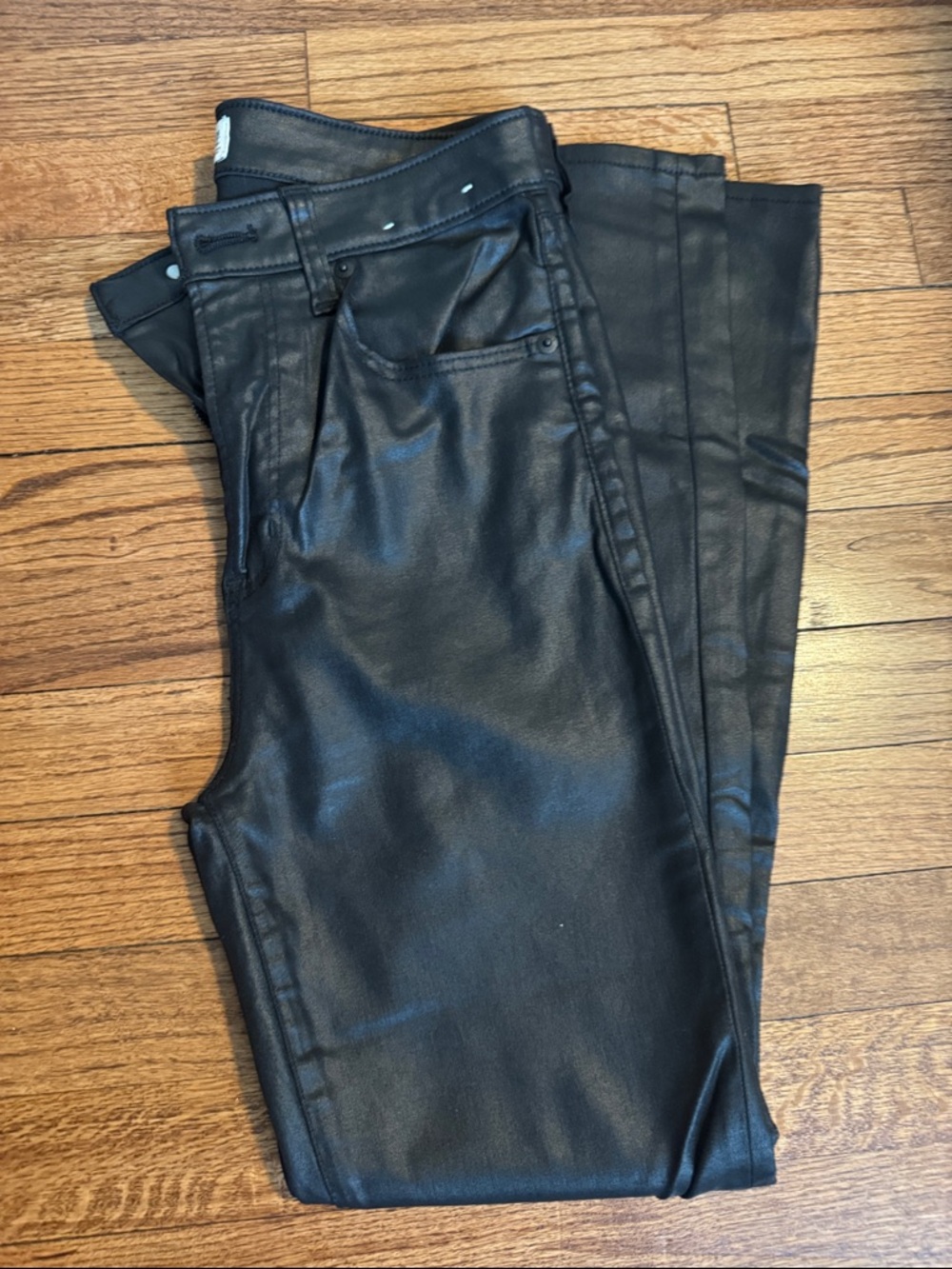 A&F Black Faux Leather Women’s Jeans